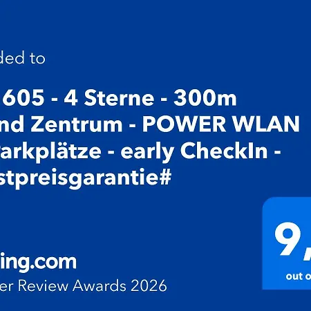 Pier 605 - 4 Sterne - 300m Zentrum - Power Wlan - 2 Parkplaetze - Early Checkin - #bestpreisgarantie# زنغست
