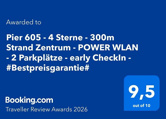 Pier 605 - 4 Sterne - 300m Zentrum - Power Wlan - 2 Parkplaetze - Early Checkin - #bestpreisgarantie# Zingst